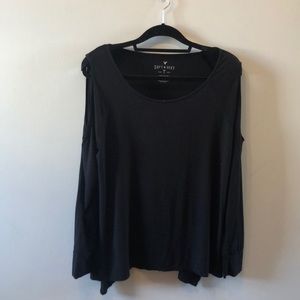 Soft & Sexy black long sleeve with arm opening